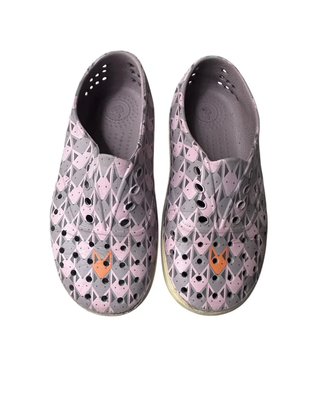 Native Shoes Jefferson Slip-On Purple Pink Fox Print Toddler Size 13